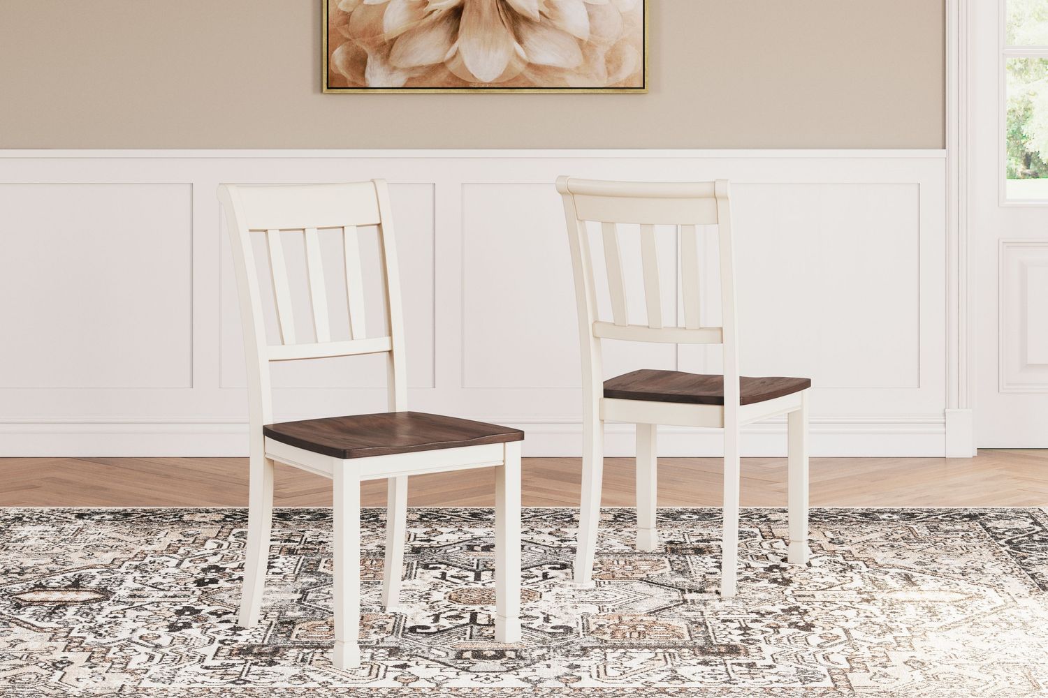 Whitesburg - Brown / Cottage White - Dining Room Side Chair (Set of 2)
