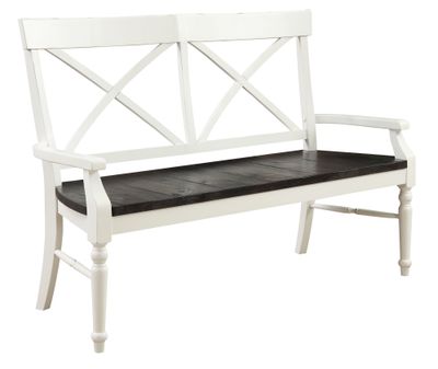 Mountain Retreat - Dining Bench - Dark Mocha & Antique White