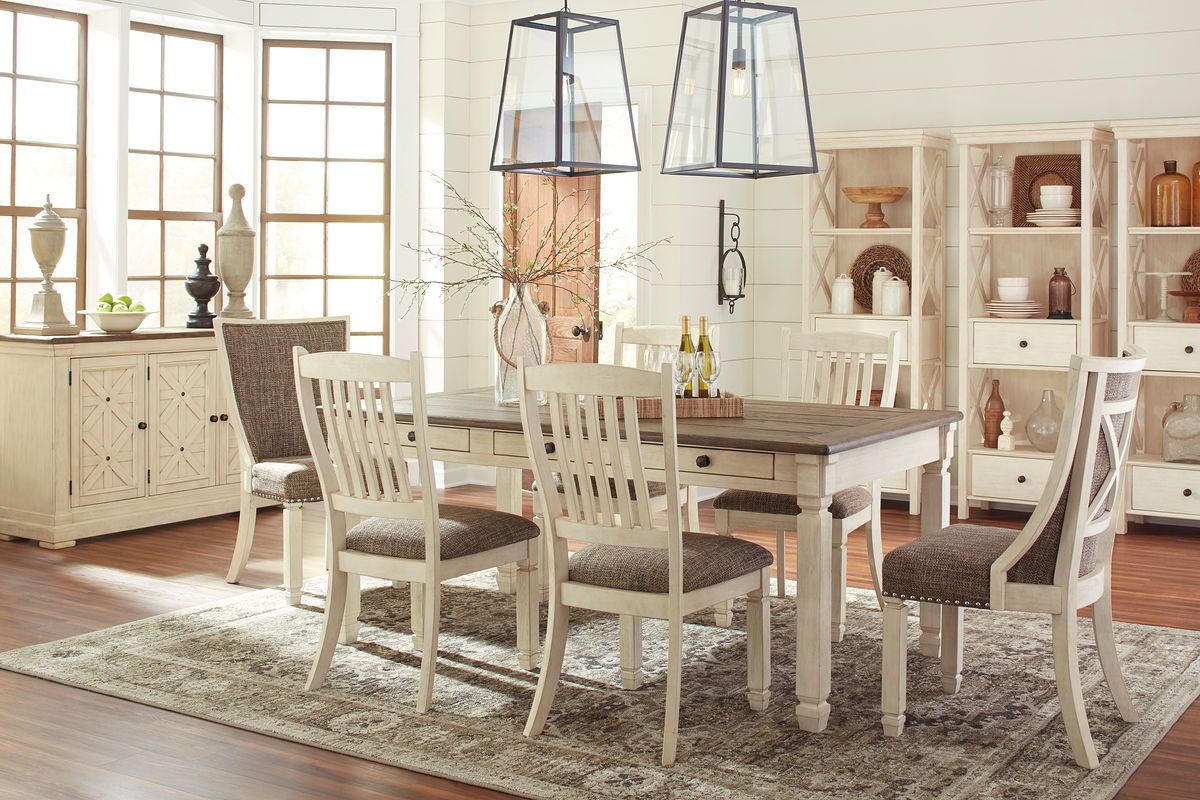 Bolanburg - Beige- 7 Pc. - Dining Room Table, 4 Side Chairs, 2 Side Chairs