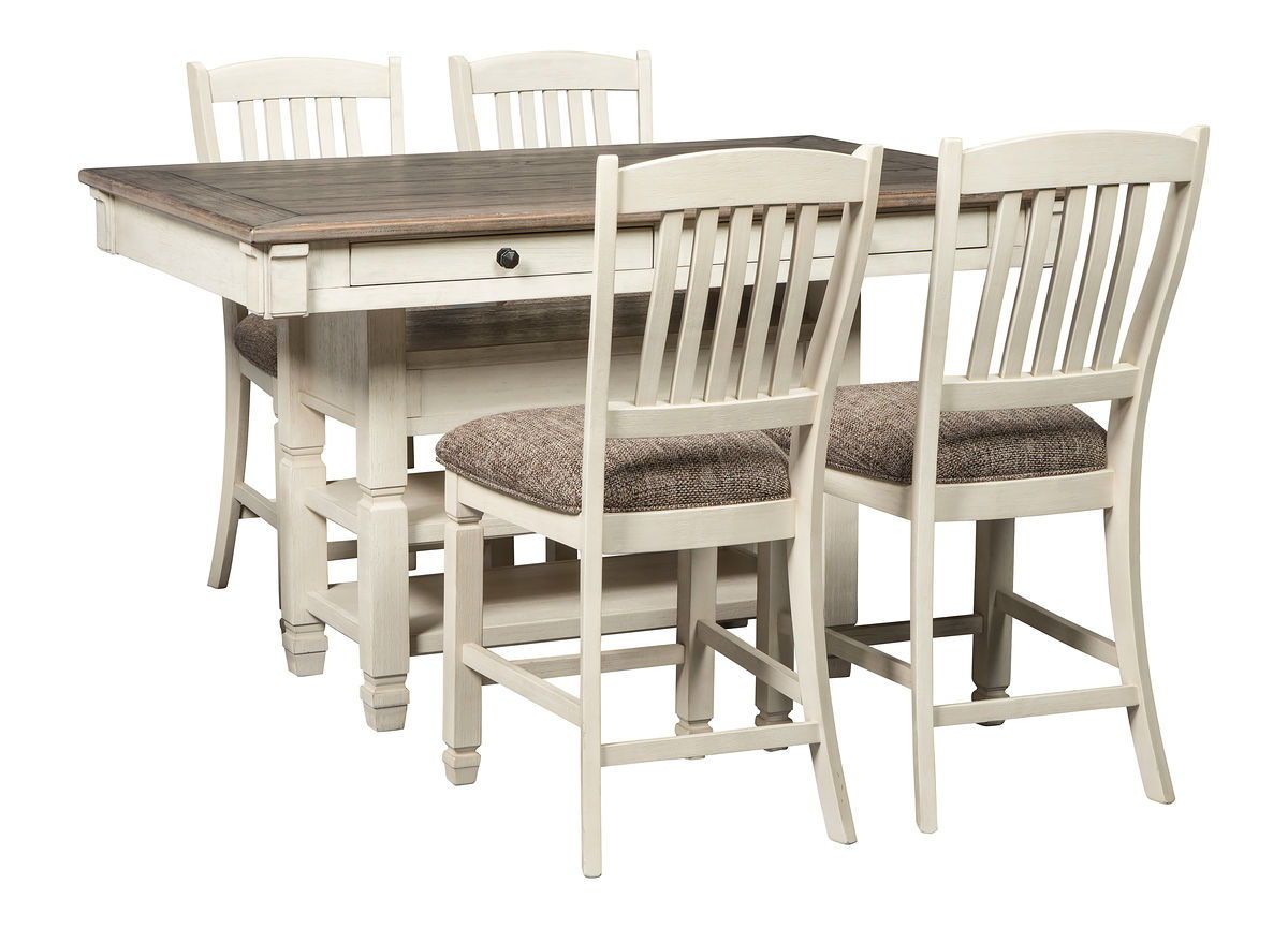 Bolanburg - Beige - 5 Pc. - Counter Table, 4 Barstools