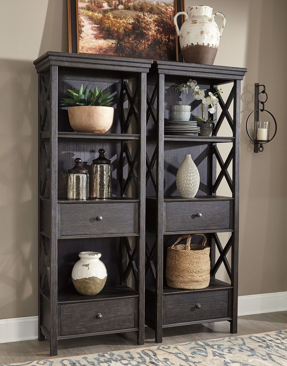 Tyler Creek - Dark Gray - 2 Pc. - Display Cabinets