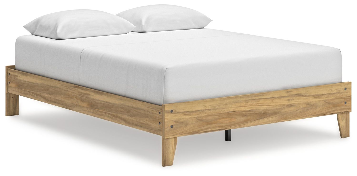 Bermacy - Light Brown - Queen Platform Bed