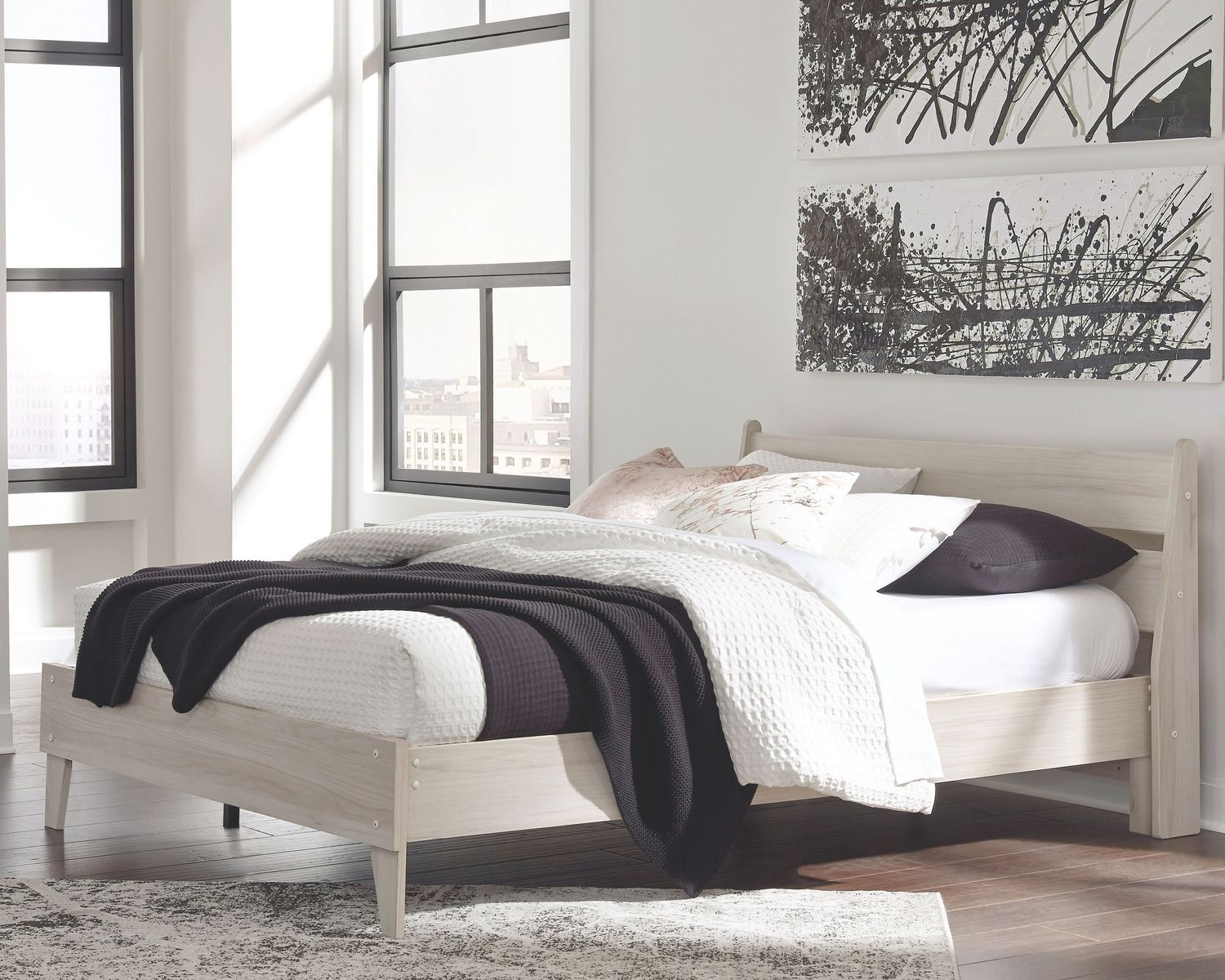 Socalle - Natural - Queen Panel Platform Bed