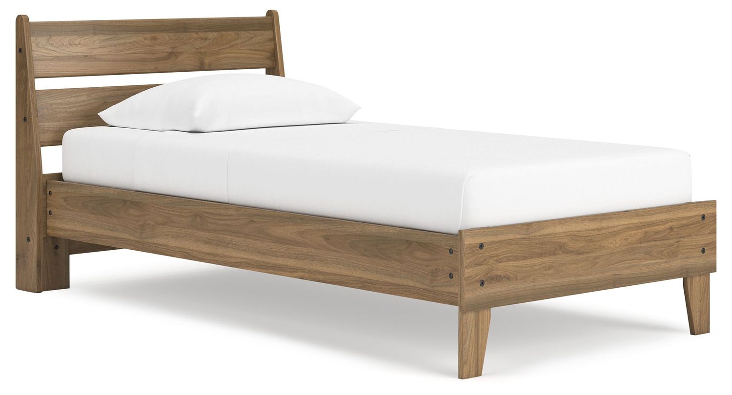 Deanlow - Honey - Twin Platform Panel Bed