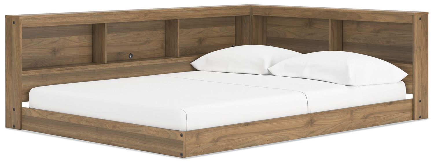 Deanlow - Honey - Full Bookcase Storage Bed