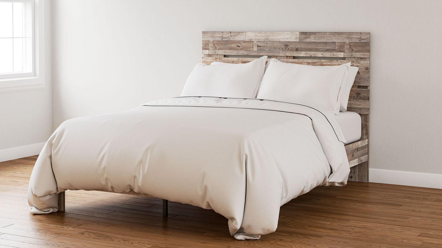 Neilsville - Whitewash - Queen Panel Platform Bed