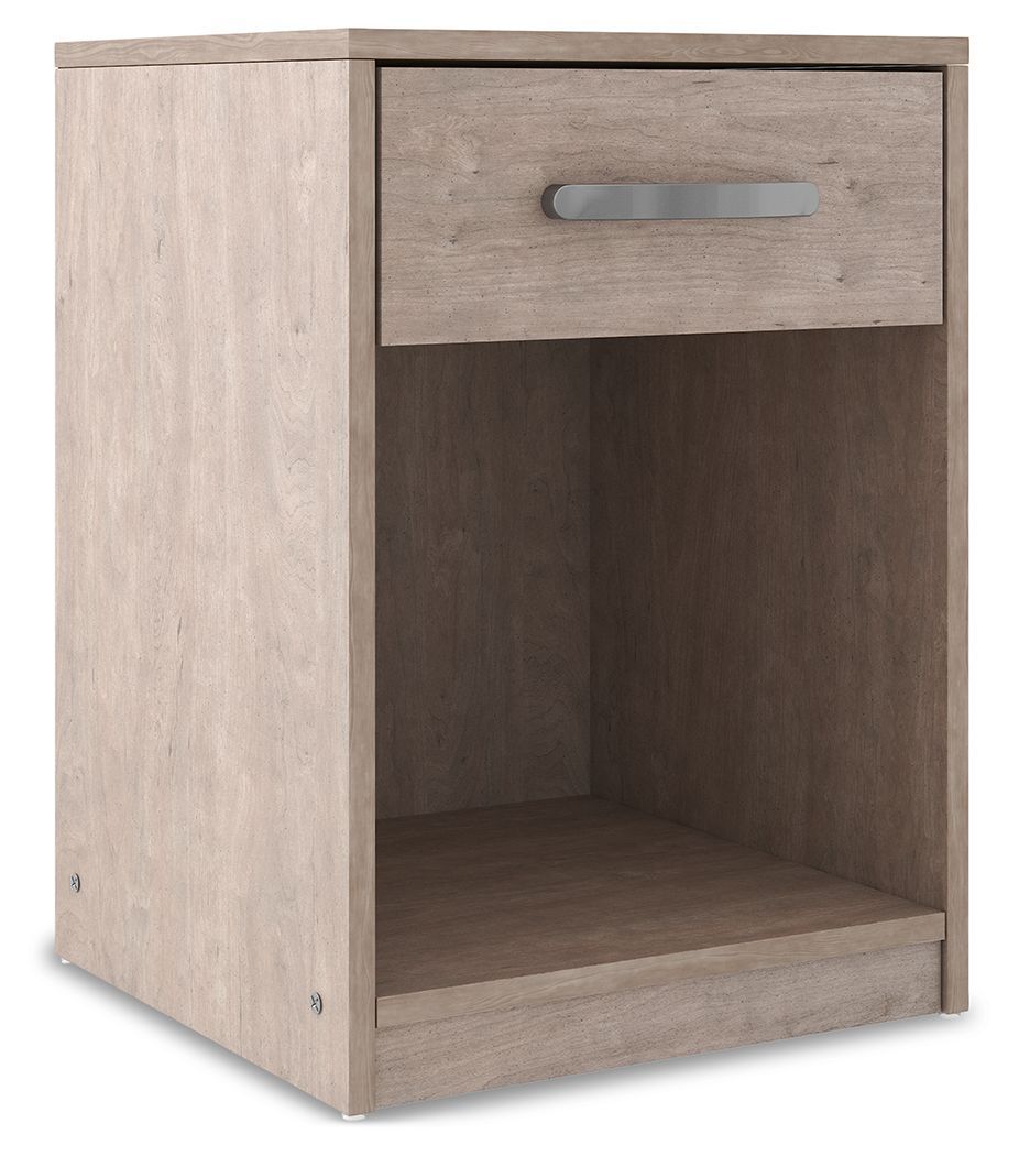 Flannia - Gray - One Drawer Night Stand