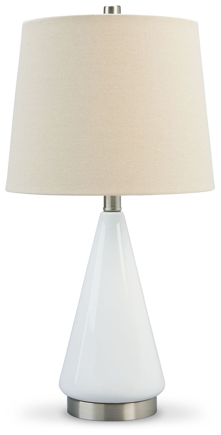 Ackson - White / Silver Finish - Ceramic Table Lamp (Set of 2)