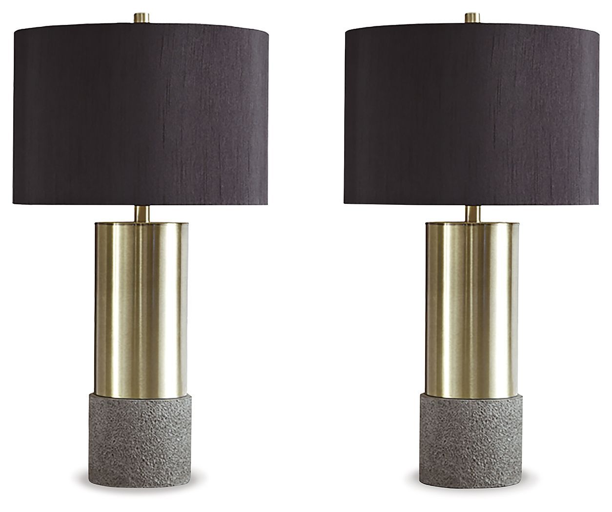 Jacek - Gray / Brass Finish - Metal Table Lamp (Set of 2)