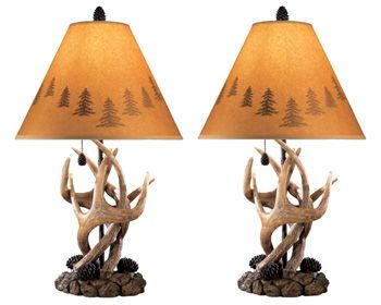 Derek - Brown - Poly Table Lamp (Set of 2)