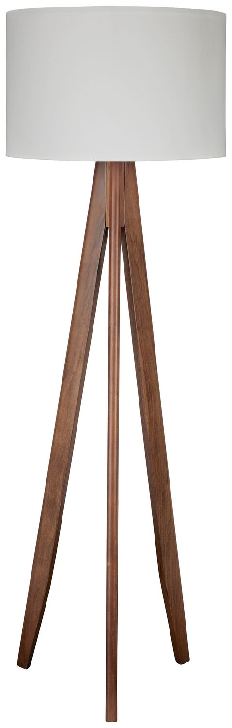 Dallson - Brown - Wood Floor Lamp