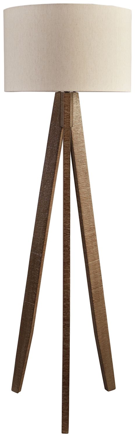 Dallson - Dark Gray - Wood Floor Lamp