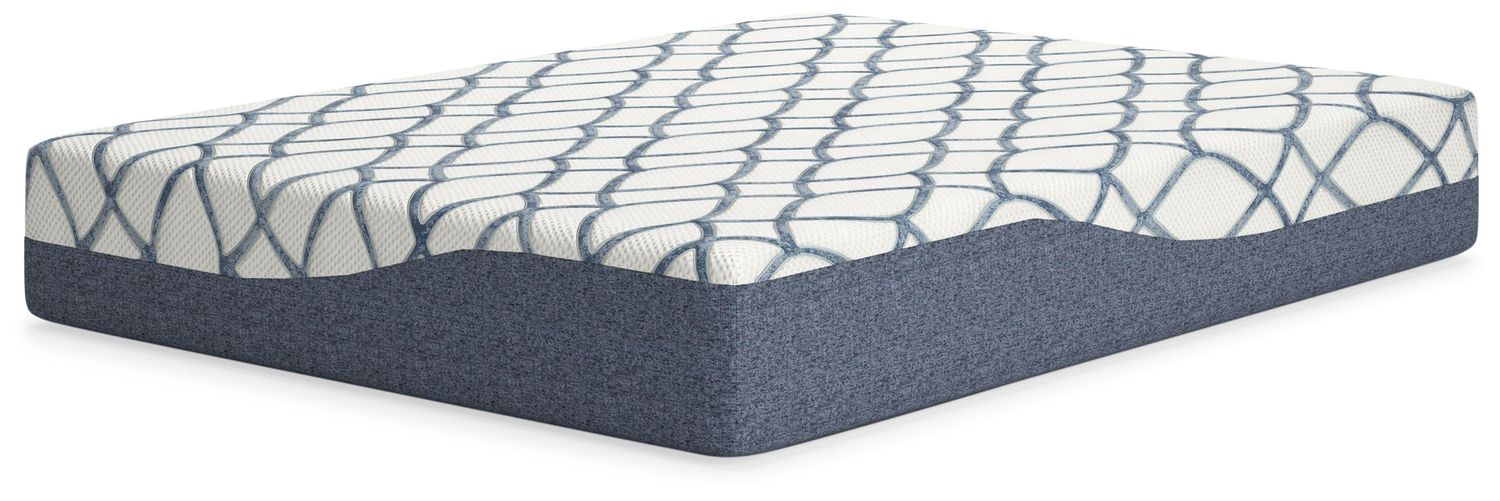 12 Inch Chime Elite 2.0 - White / Blue - Queen Mattress
