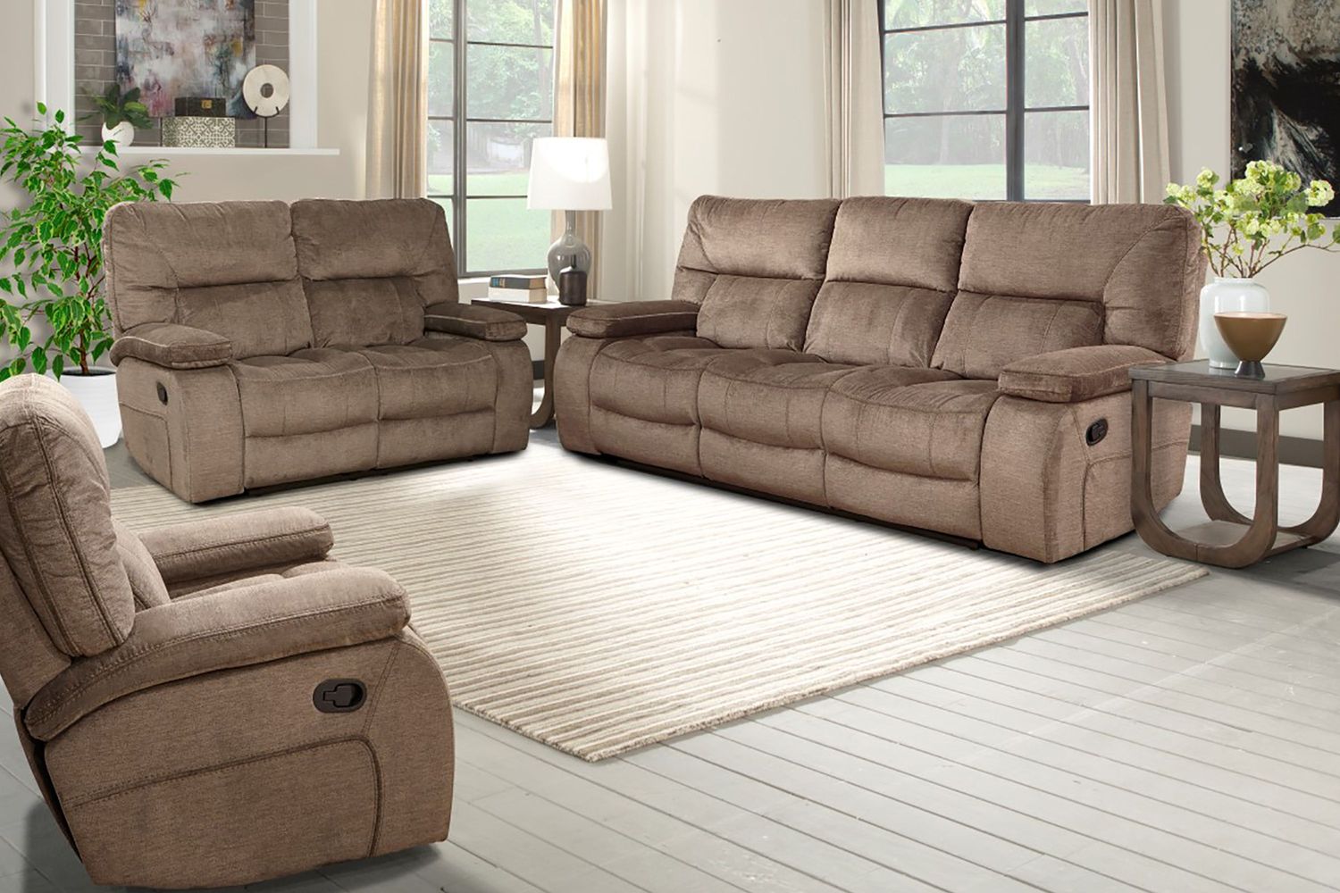 Chapman - Manual Reclining Sofa Loveseat And Recliner - Kona