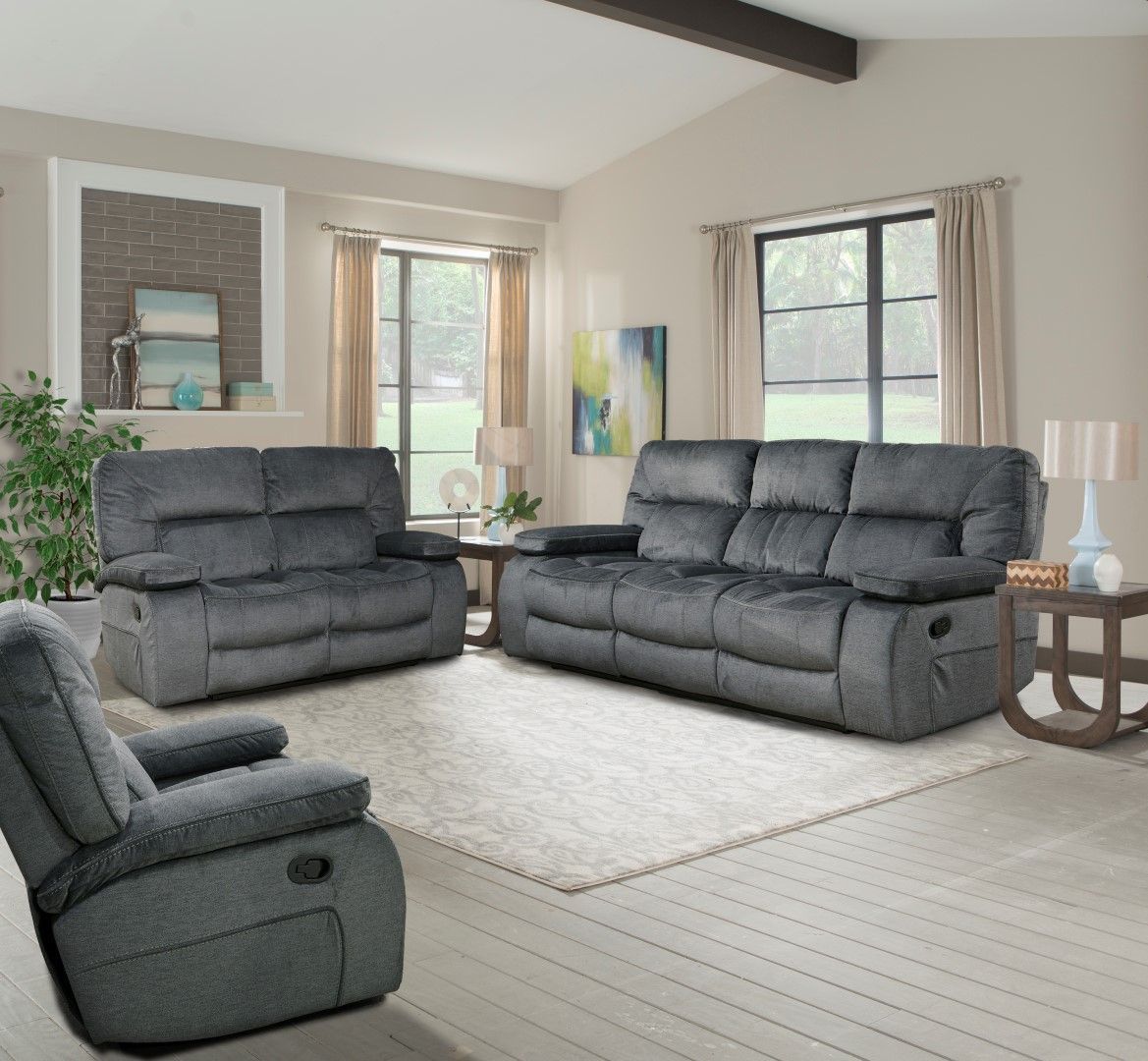 Chapman - Manual Reclining Sofa Loveseat And Recliner - Polo