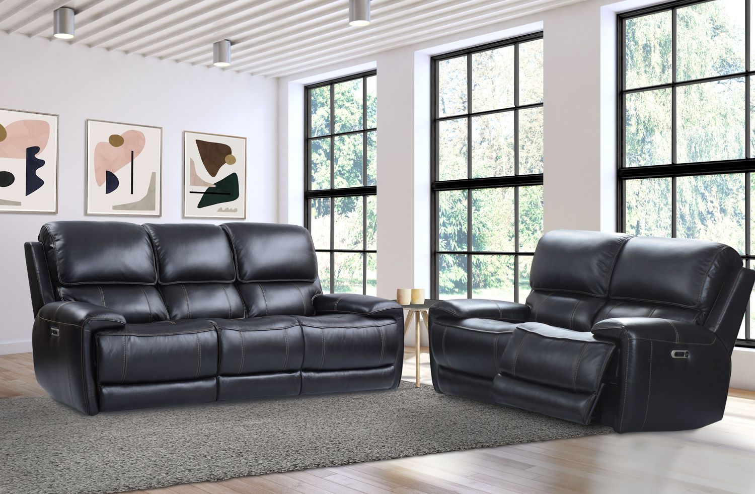 Empire - Power Reclining Sofa Loveseat And Recliner - Verona Blackberry