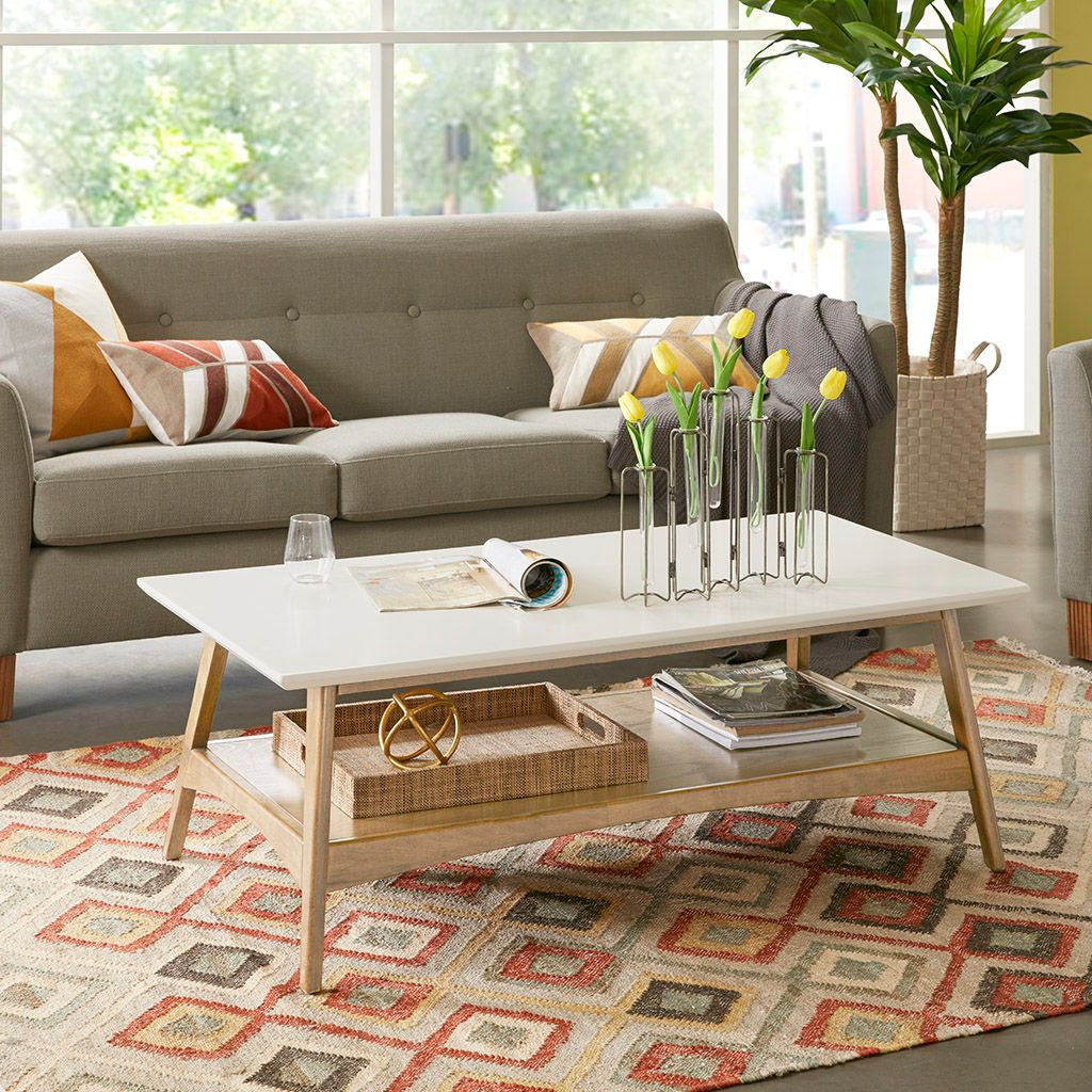 Parker - Coffee Table - Off-White / Natural