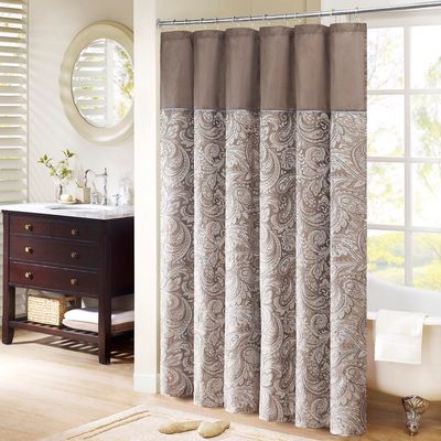 Aubrey - Shower Curtain - Blue / Brown