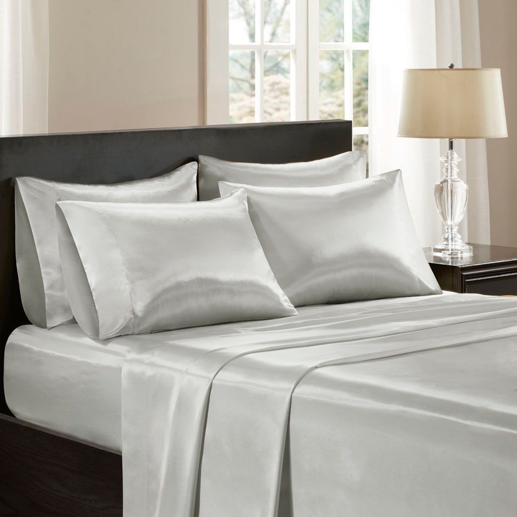 California King Wrinkle - Free Luxurious 6 Piece Sheet Set - Light Gray