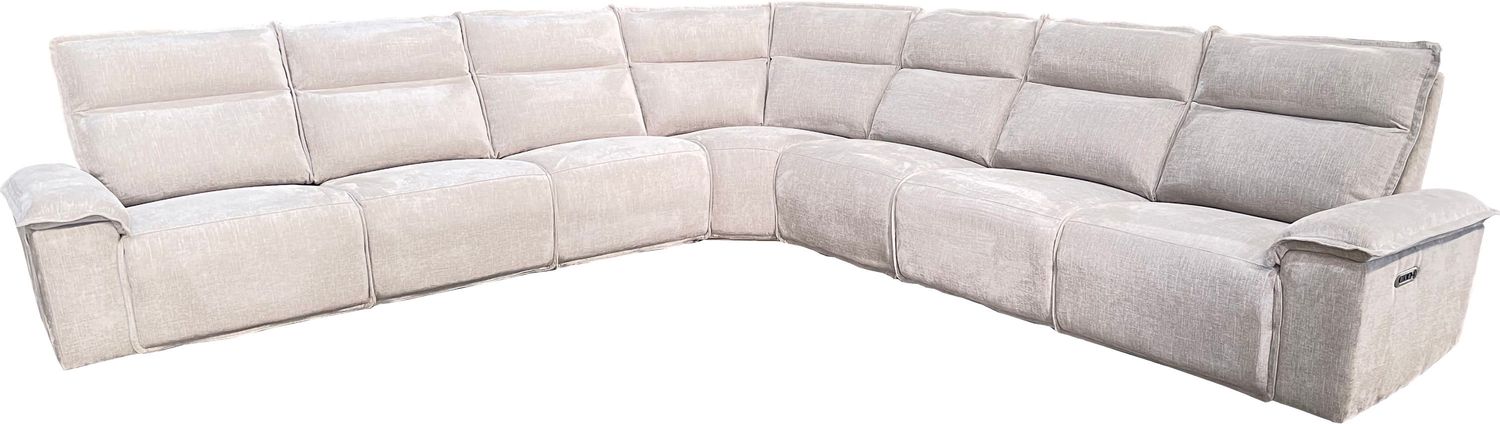 Perimeter - 5 Piece Modular Power Reclining Sectional - Hearth Stone