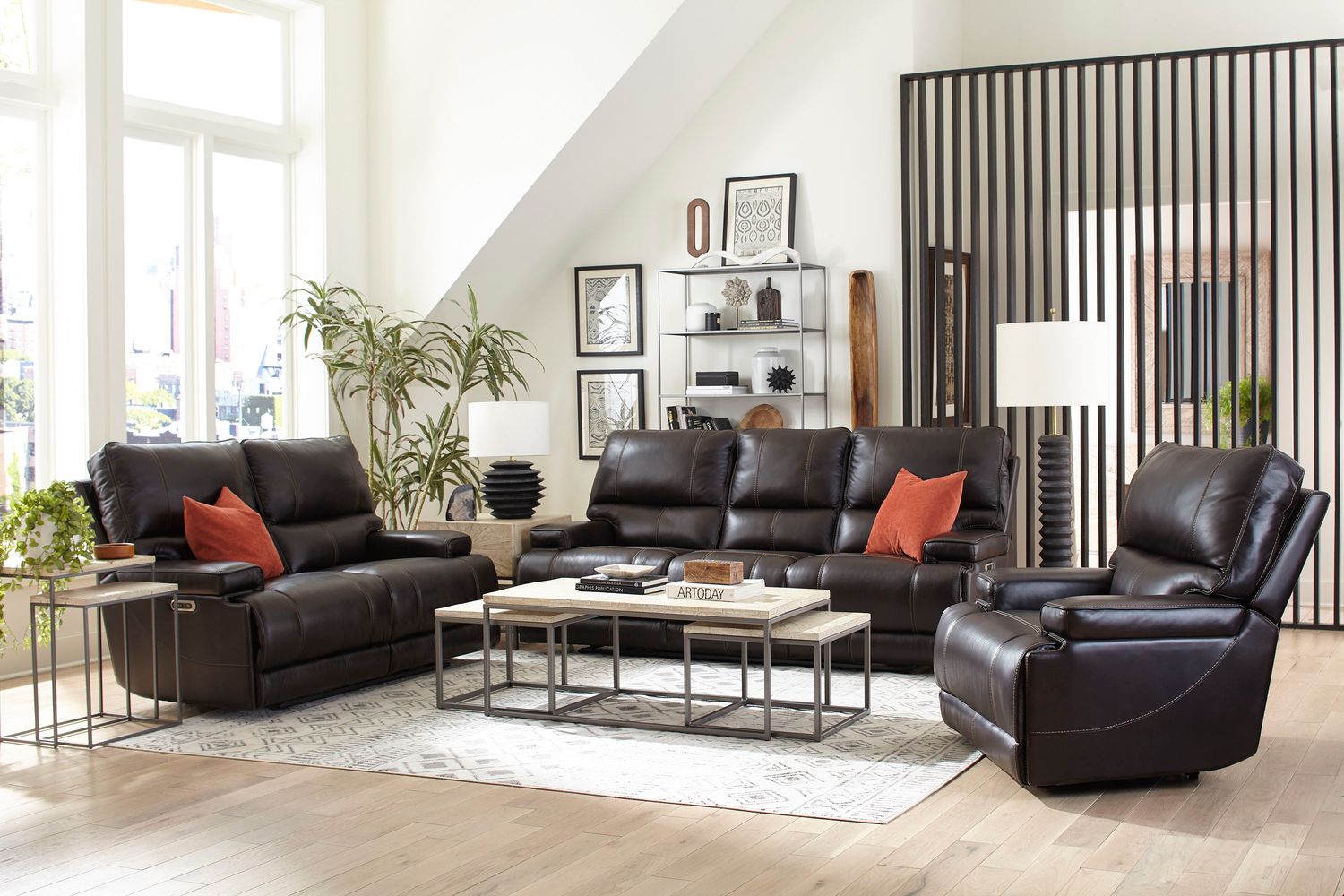 Whitman - Powered By Freemotion Power Reclining Sofa Loveseat And Recliner - Verona Coffee