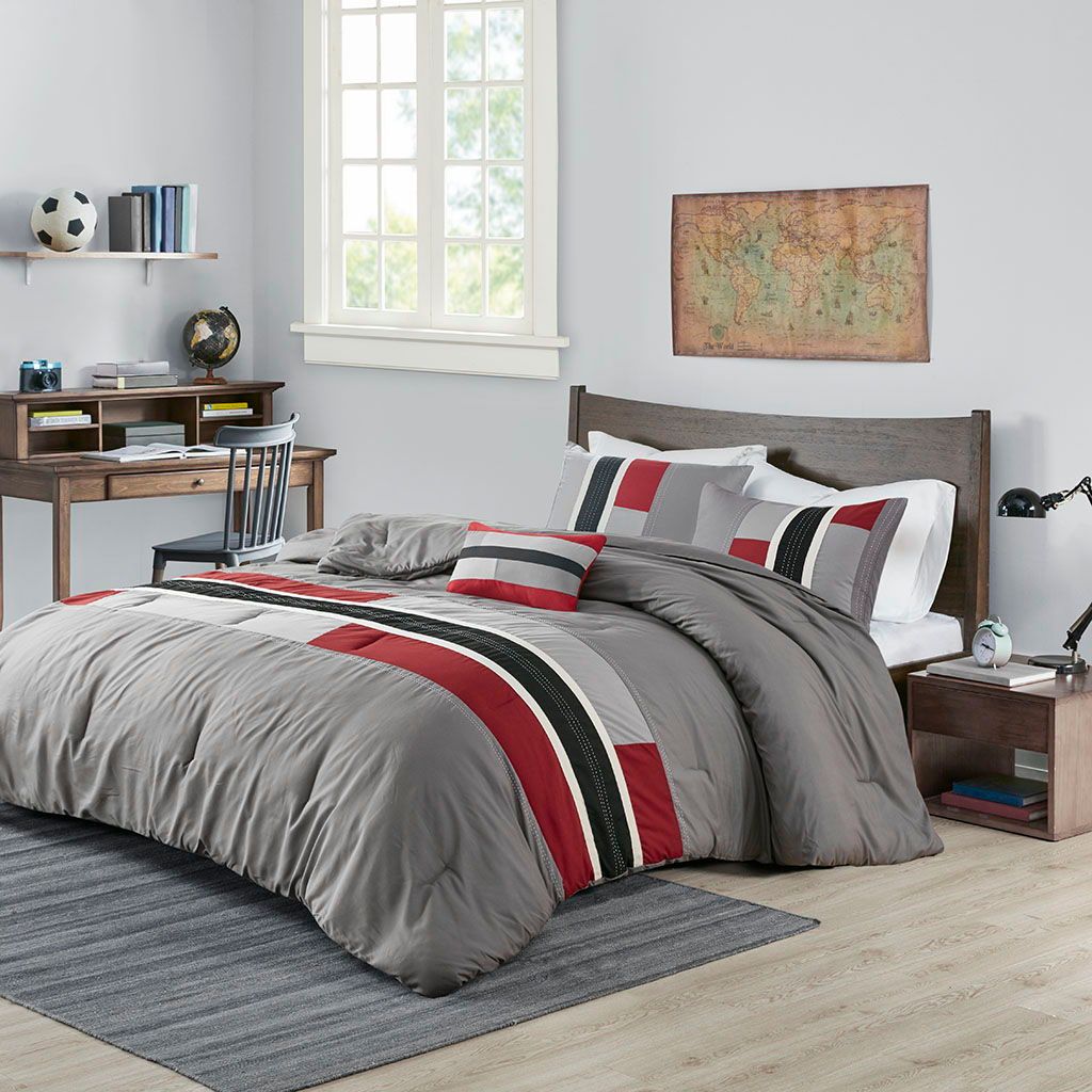 Pipeline - Twin Comforter Set - Red