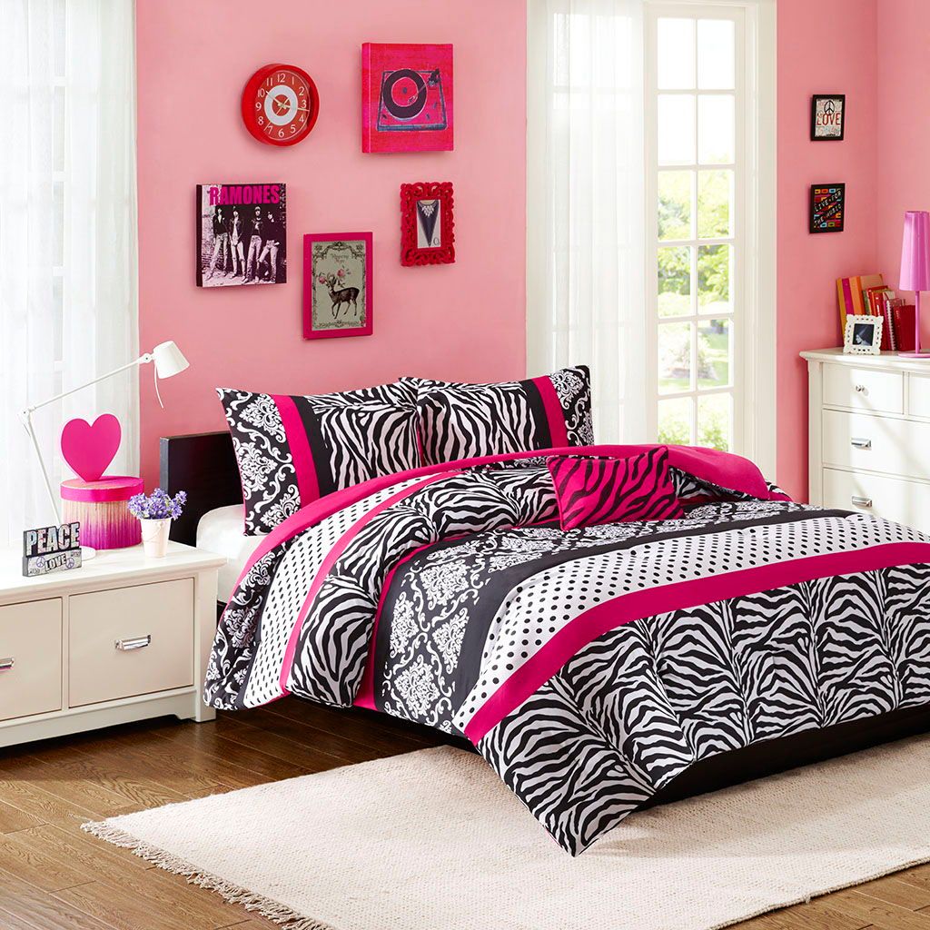 Reagan - King Comforter Set - Pink