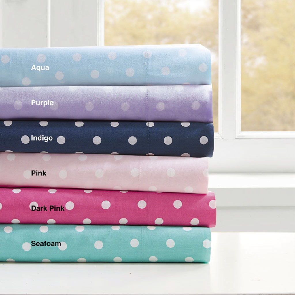 Polka Dot - Queen Sheet Set - Dark Pink