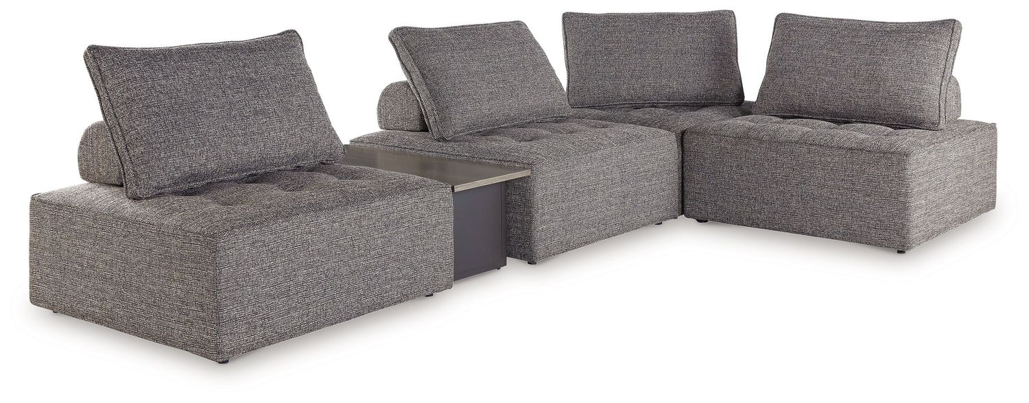 Bree Zee - Brown - 5-Piece Outdoor Sectional