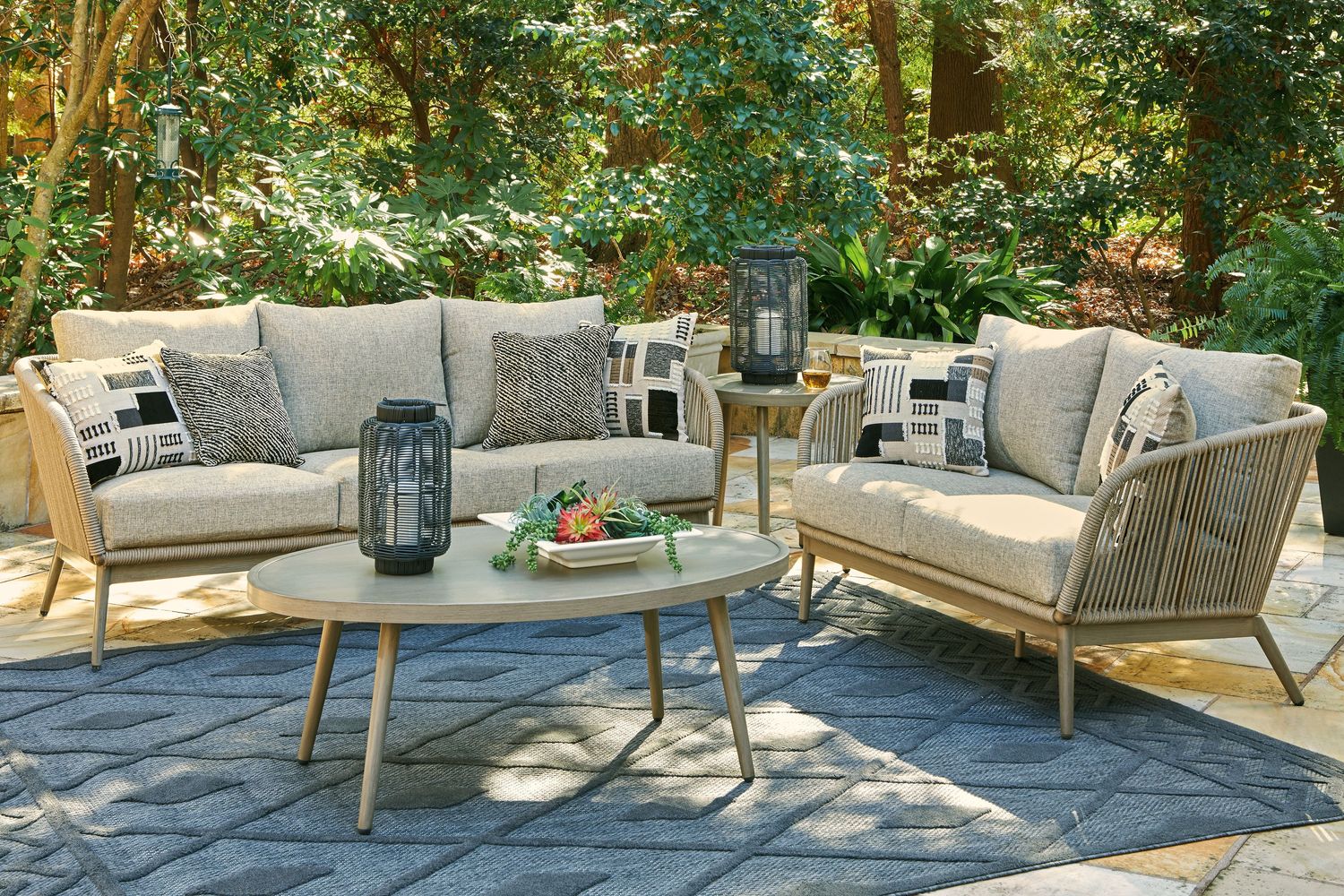 Swiss Valley - Beige - 4 Pc. - Sofa, Loveseat Lounge Set