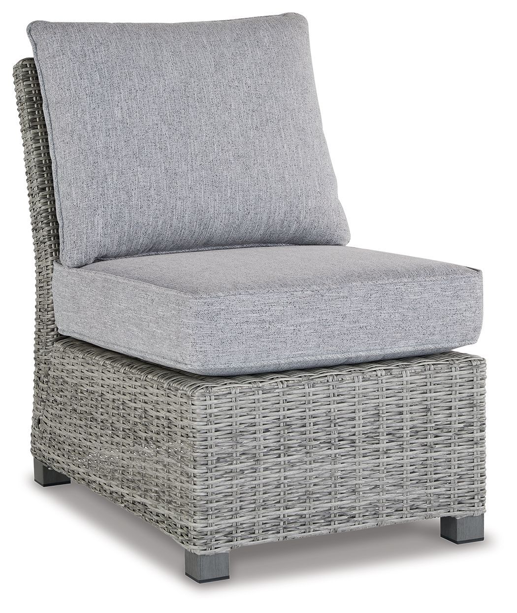 Naples Beach - Light Gray - Armless Chair W/Cushion
