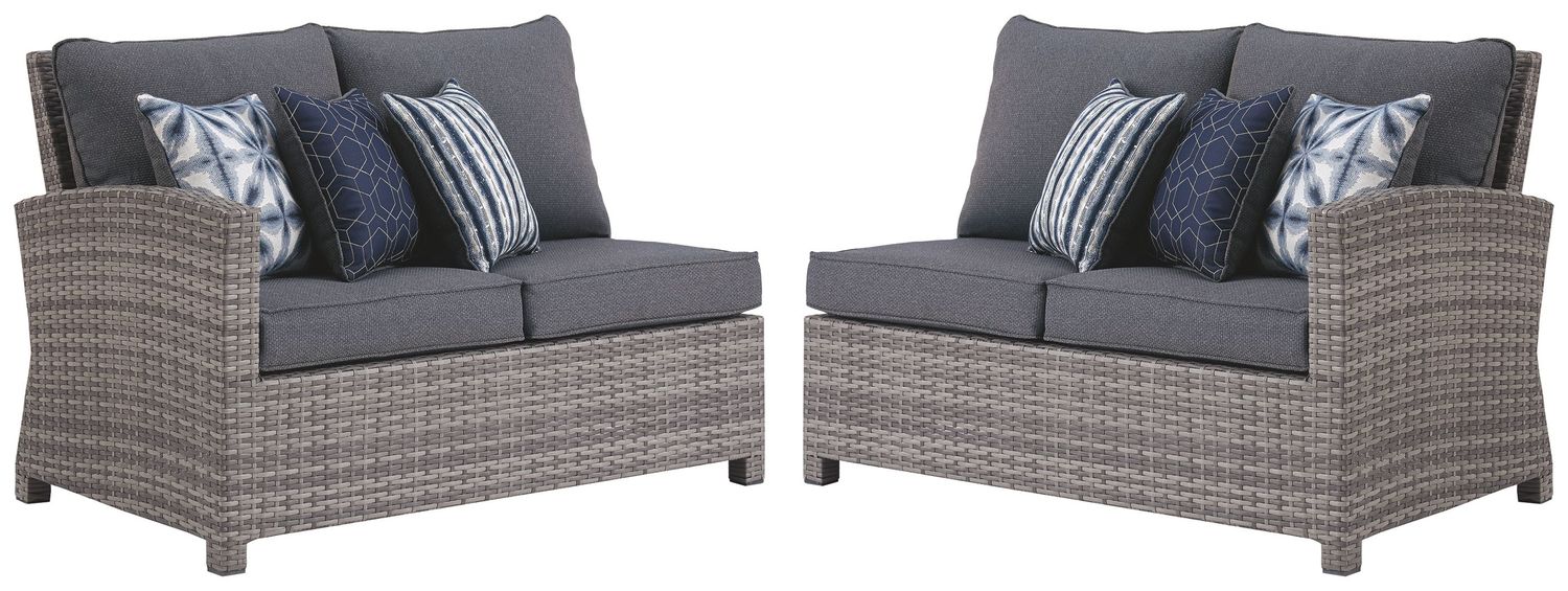 Salem - Gray - Raf / Laf Loveseat W/Cush (Set of 2)