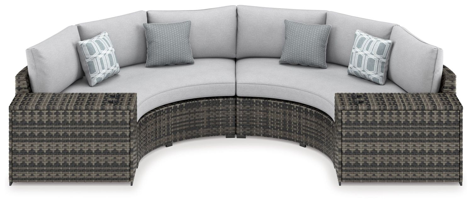 Harbor Court - Dark Gray - 4 Pc. - Loveseat Sectional Lounge
