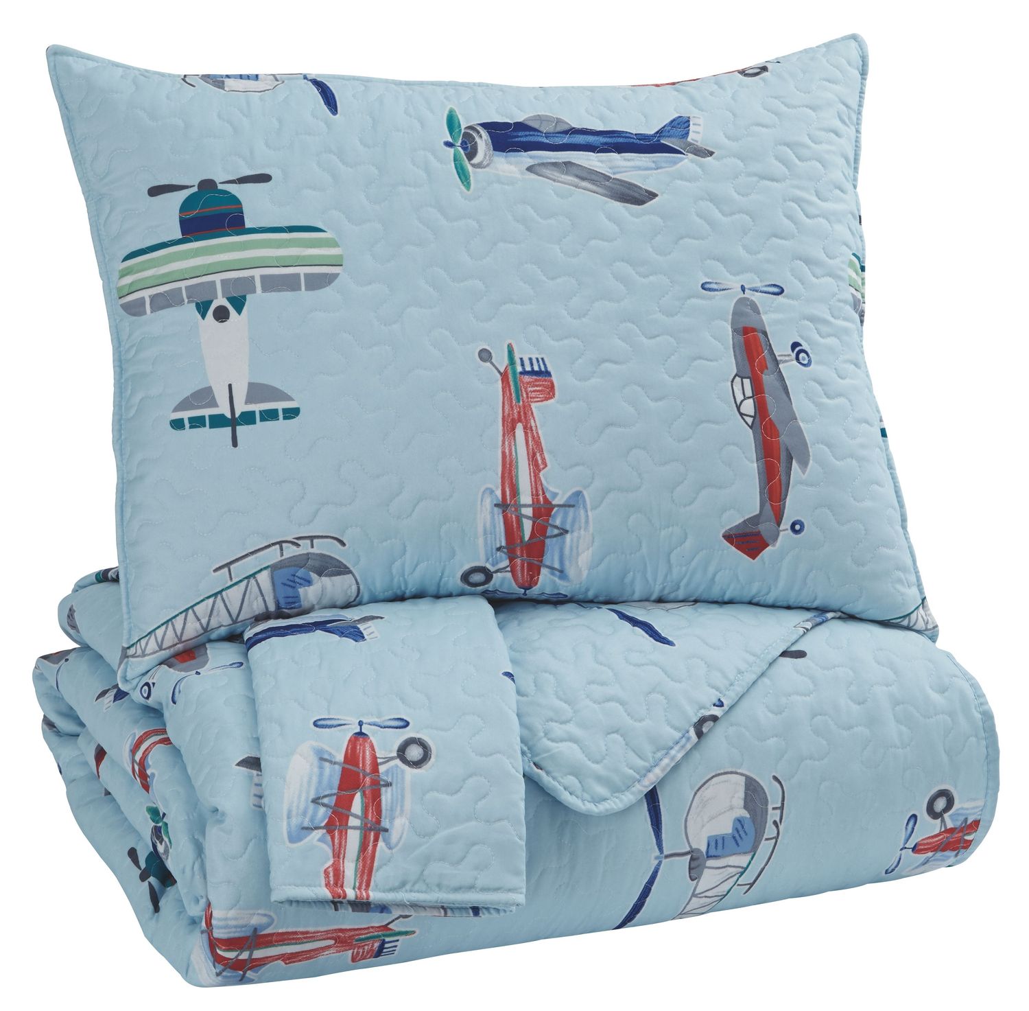 Mcallen - Blue - Full Quilt Set
