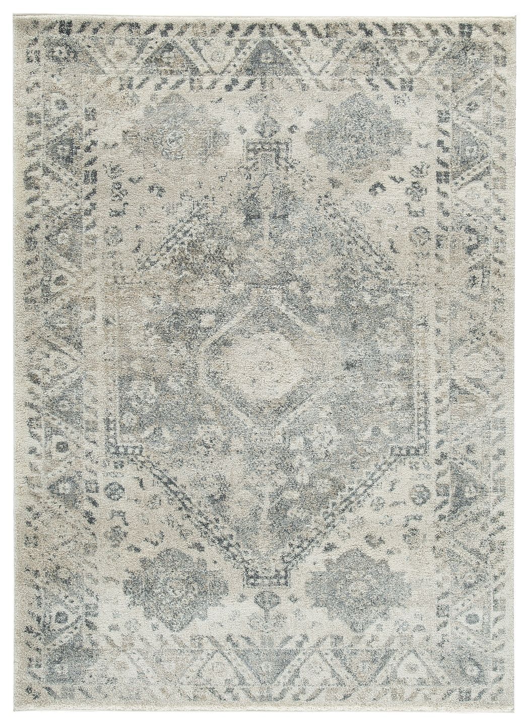 Precia - Gray / Cream - Large Rug