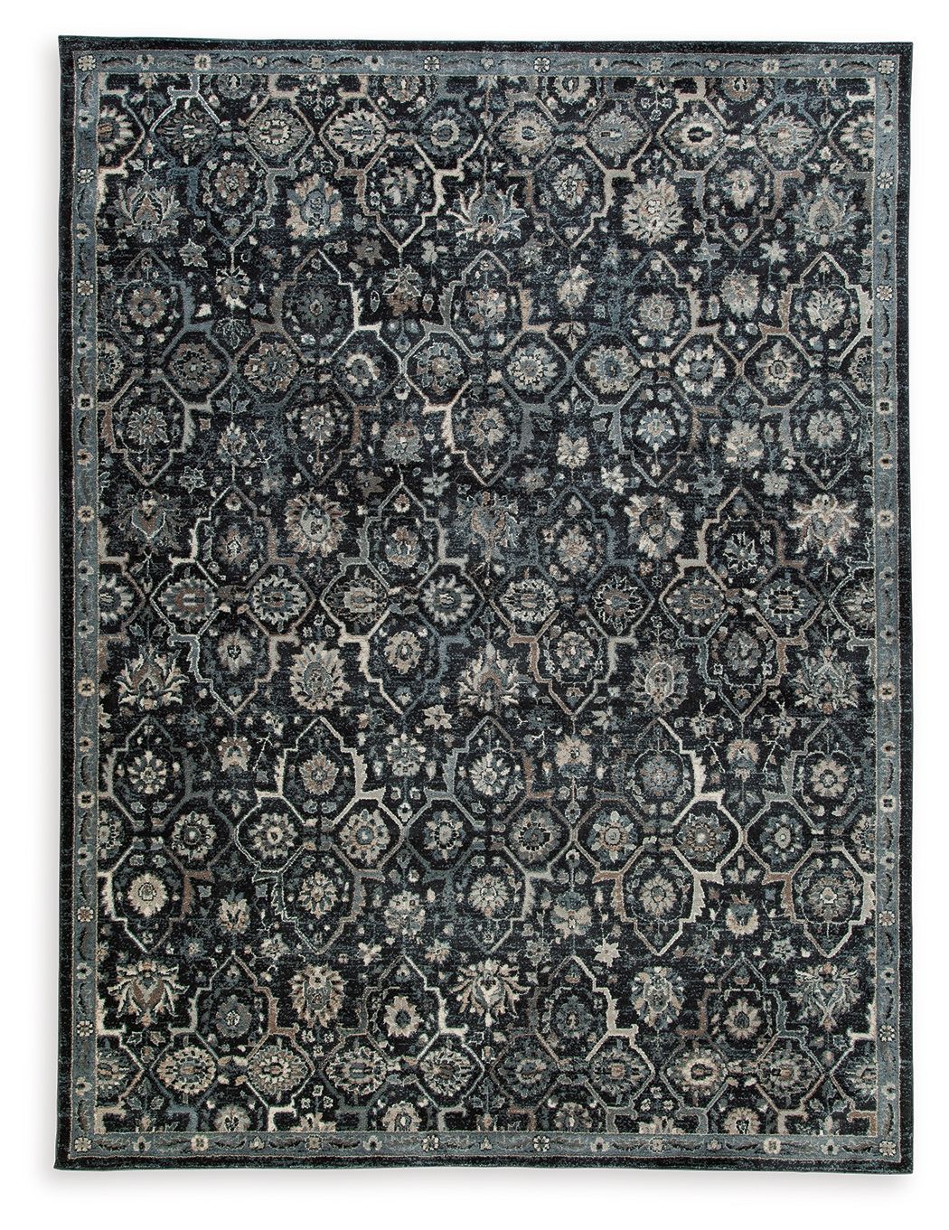 Hilcott - Blue / Cream / Brown - Large Rug