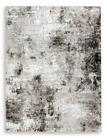 Langwell - Black / Gray / White - Extra Large Rug