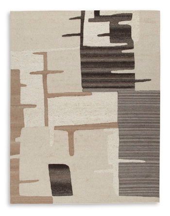Kencher - Beige / Brown - Large Rug