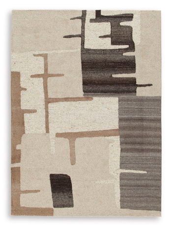 Kencher - Beige / Brown - Medium Rug