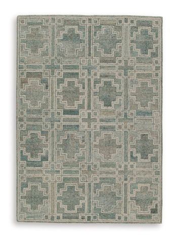 Jossland - Turquoise / Ivory - Medium Rug