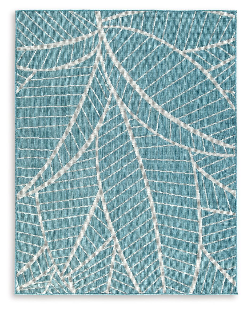 Hulsia - Ivory / Aqua - Large Rug