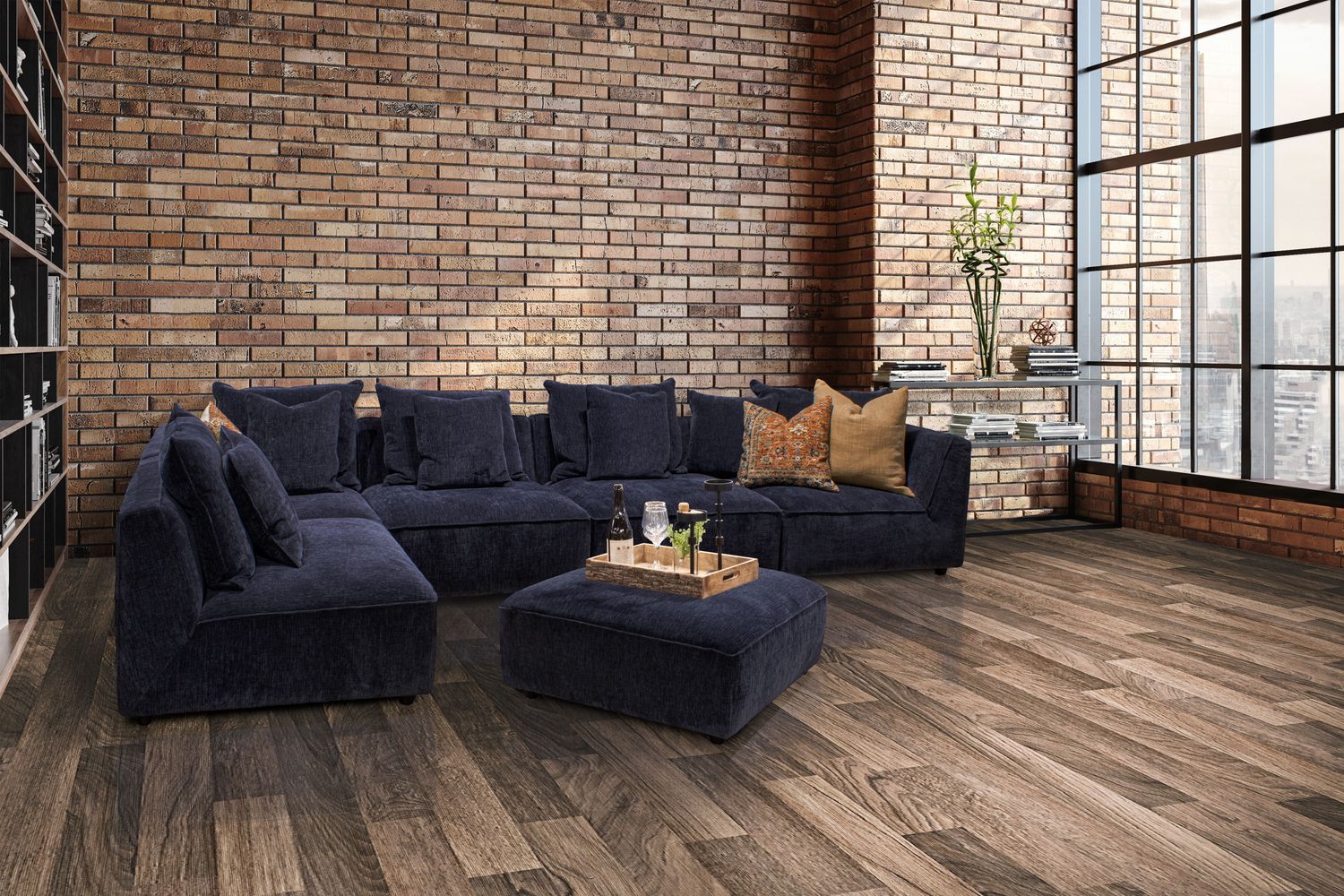 Recess - 6 Piece Modular Sectional - Reptile Blue