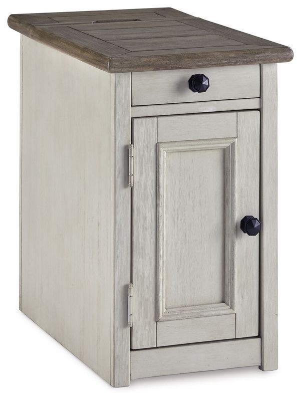 Bolanburg - White / Brown / Beige - Chair Side End Table - Door