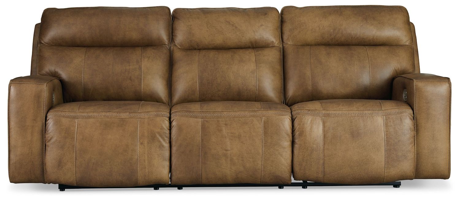 Game Plan - Caramel - Pwr Rec Sofa With Adj Headrest