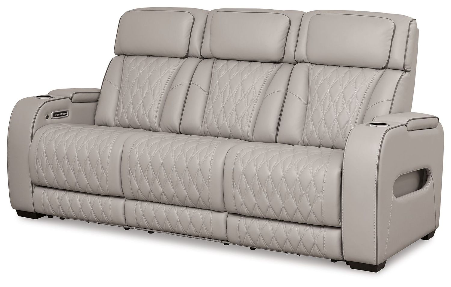 Boyington - Gray - Power Reclining Sofa With Adj Headrest