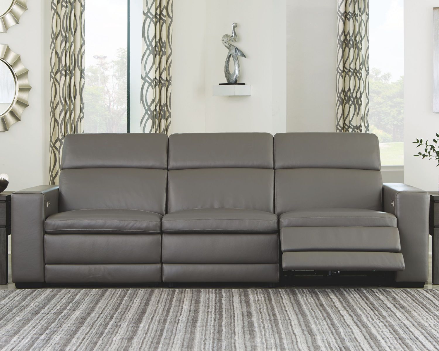 Texline - Gray - Power Reclining Sofa