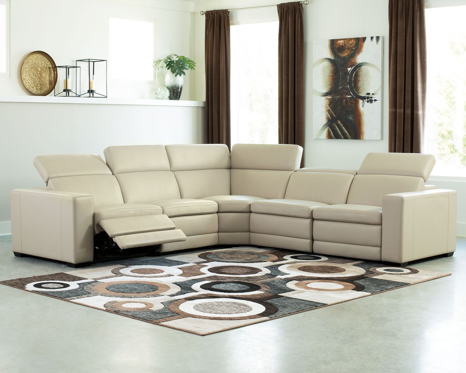 Texline - Sand - Power Reclining Sectional