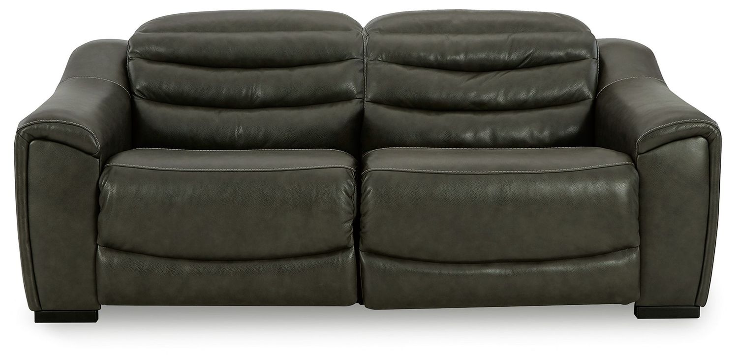 Center Line - Dark Gray - 2-Piece Power Reclining Loveseat