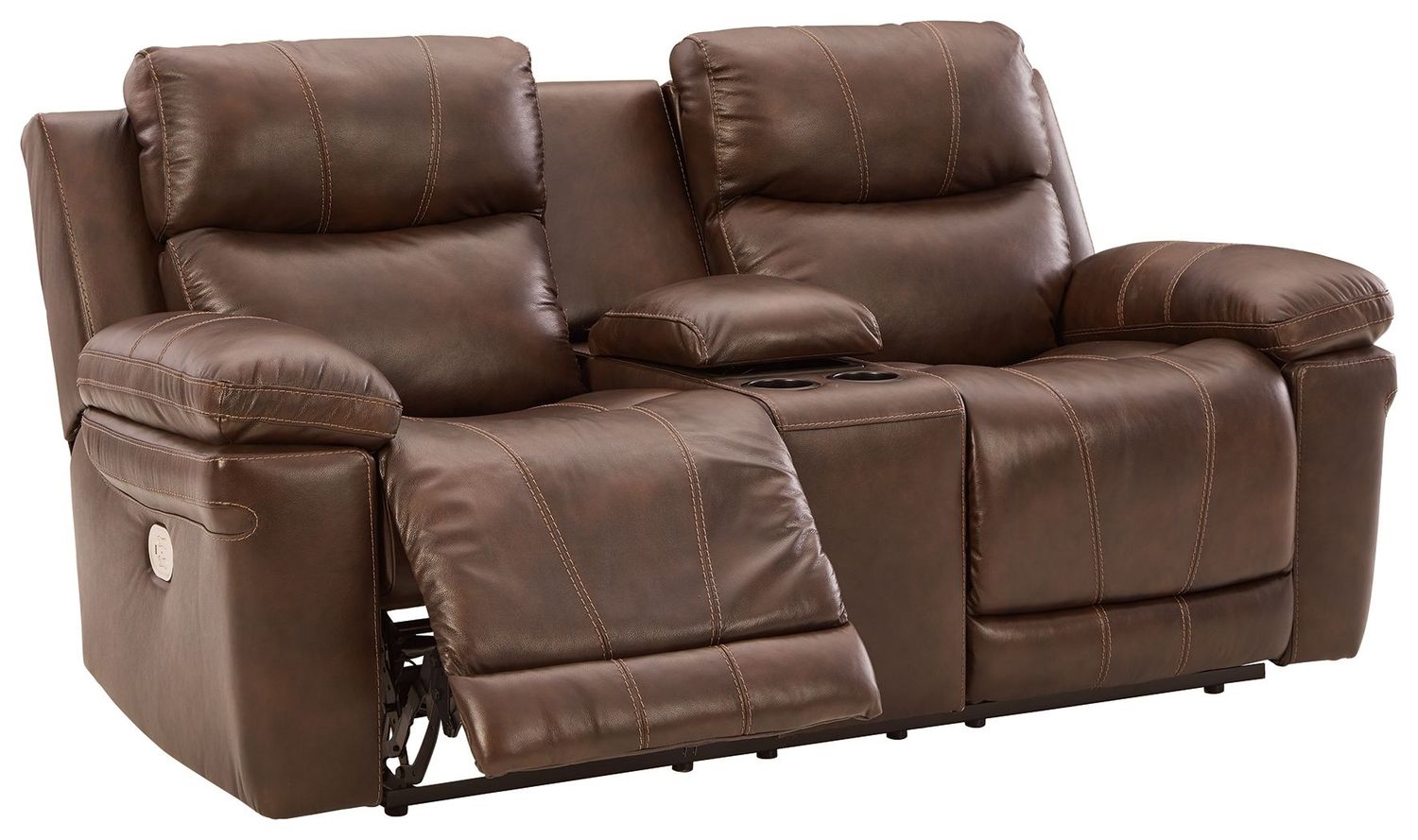 Edmar - Chocolate - Pwr Rec Loveseat/Con/Adj Hdrst