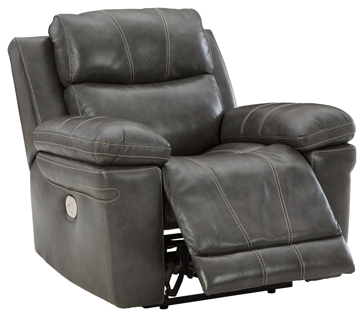 Edmar - Charcoal - Pwr Recliner/Adj Headrest